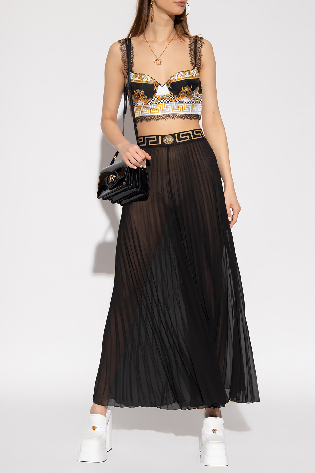 Bralette with 'La Coupe des Dieux' print Versace